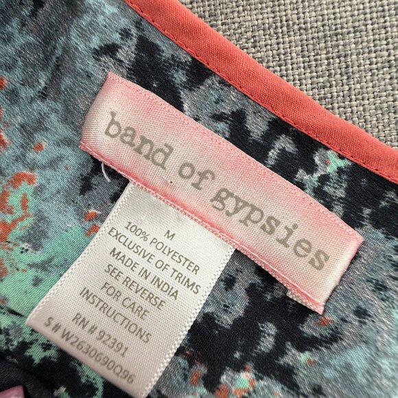 Band of Gypsies High & low‎ Dress Abstract Print Sleeveless Boho-Chic Medium Tie - Picture 3 of 10